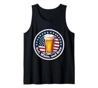 Red White And Brew American Patriot Beer Lover 4th July USA Tank Top