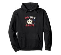 Red, White and Cute Toddler July 4 USA Pullover Hoodie