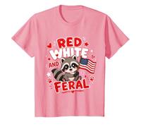 Red White and Feral Racoon Tshirt Kids T-Shirt