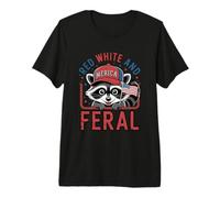 Red White and Feral Wild Spirit Celebration Design Premium T-Shirt