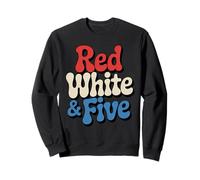 Red White And Five 5th Birthday 4th Of July Retro Graphic Sweatshirt