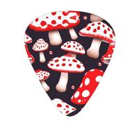 Red White And Mushroom Print Organizer Storage Box Different Thickness Guitar Picks For Acoustic Guitar