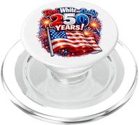 Red, White and Oooh! 250 Years! US Flag Fireworks 4th July PopSockets PopGrip for MagSafe