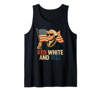 Red White and Rizz - Funny George Washington 4th of July Tank Top