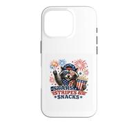 Red White And Trash Panda Funny Patriotic Raccoon Graphic Case for iPhone 16 Pro