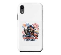 Red White And Trash Panda Funny Patriotic Raccoon Graphic Case for iPhone XR