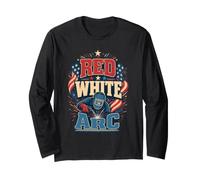 Red White Arc Welder Tradesman Long Sleeve T-Shirt