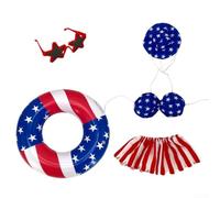 Red White Attire Festive Independence Day Red White Attire Festive