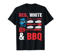 Red White BBQ Backyard Pit Boss Freedom Feast Cookout Fun T-Shirt
