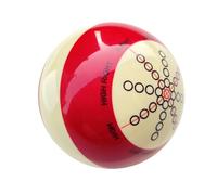 Red-White Billiards Training Balls - Beginner Pool Cue Set | Marked Pool Balls For Table Practice, Standard Cue Ball, Adults, Men, Women & Training