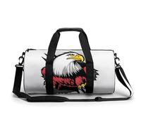 Red White Bird Sport Duffel Bag Gym Bag Weekend Overnight Bag for Travel Camping Hiking Beach 45x23x23cm
