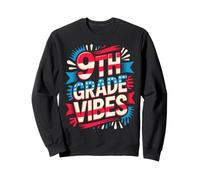 Red White Blue 9th GRADE VIBES Teacher Happy Future Heroes Sweatshirt