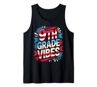 Red White Blue 9th Grade Vibes Teacher Happy Future Heroes Tank Top