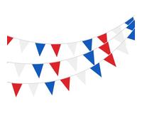 Red White Blue Bunting Flags,18M/59f Waterproof Banner,Outdoor Decoration with 50PCS 20x30cm/7.87x11.81in Triangle Pennants for Parties Birthday Gardens