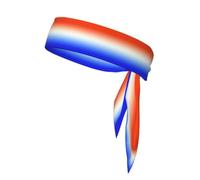 Red White Blue Gradient Tie Headbands Unisex | Sports Sweatband Adjustable Elastic Head Band for Tennis Running Workout