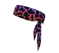 Red White Blue Gradient Tie Headbands Unisex | Sports Sweatband Adjustable Elastic Head Band for Tennis Running Workout