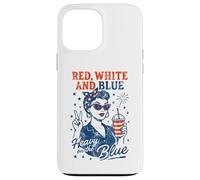 Red White Blue Heavy on the Blue 4th July Liberal Feminist Case for iPhone 13 Pro Max