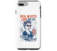 Red White Blue Heavy on the Blue 4th July Liberal Feminist Case for iPhone 7 Plus/8 Plus