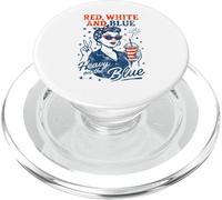 Red White Blue Heavy on the Blue 4th July Liberal Feminist PopSockets PopGrip for MagSafe