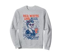 Red White Blue Heavy on the Blue 4th July Liberal Feminist Sweatshirt