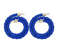 Red White Blue Hemp Stanchion Ropes, 2pcs 0.6-3m Multi-Colored Braided Crowd Control Barrier, Event Twisted Rope for Blue Carpet, 2.5m/8.2ft Long