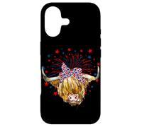 Red White Blue Highland Cow Patriot Bandana USA 4th of July Case for iPhone 17
