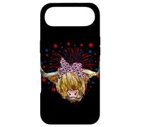 Red White Blue Highland Cow Patriot Bandana USA 4th of July Case for iPhone Air