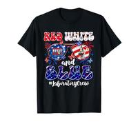 Red White & Blue Laboratory Crew Laboratory Tech 4th Of July T-Shirt