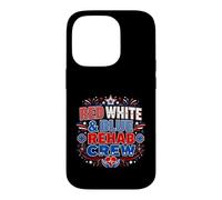 Red White Blue Rehab Team 4th of July Physical Therapy Case for iPhone 14 Pro