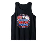 Red White Blue Rehab Team 4th of July Physical Therapy Tank Top