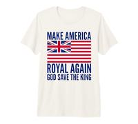 Red White Blue Royal American British Flag Vector Premium T-Shirt