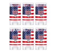 Red White Blue Star Glitter Stick, Face Body Hair Paint Crayon, Smooth Clump-Free Shimmer for Independence Day Festival Party, Sweat-Resistant, Quick Adhesion 2pcs