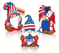 Red White Blue Wooden Gnomes for July 4th Party