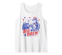Red White & Brew Funny American Vintage USA Beer Lovers Tank Top