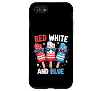 Red White Bruh 4th of July Outfits Popsicles American Flag Case for iPhone SE (2020) / 7 / 8