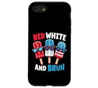 Red White Bruh 4th of July Outfits Popsicles American Flag Case for iPhone SE (2020) / 7 / 8