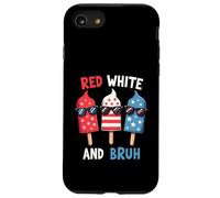 Red White Bruh 4th of July Patriotic Popsicle American Flag Case for iPhone SE (2020) / 7 / 8