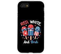 Red White Bruh Popsicles American Flag 4th of July Patriotic Case for iPhone SE (2020) / 7 / 8