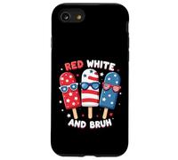 Red White Bruh Popsicles American Flag 4th of July Patriotic Case for iPhone SE (2020) / 7 / 8