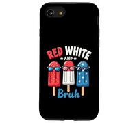 Red White Bruh Popsicles American Flag 4th of July Patriotic Case for iPhone SE (2020) / 7 / 8