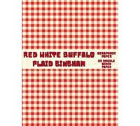 Red white Buffalo Plaid Gingham Scrapbook paper, 8.5x11,1 Design, 40 pages: Decorative Paper For Scrapbooking, craft Paper for Junk Journals, , Decoupage, & Mixed Media, Origami, Collage & Card Making