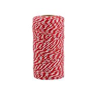 Red White Butchers String, 2mm x 100m Strong Kitchen Butchers Twine Food Safe Christmas String for Christmas, DIY Crafts, Gift Wrapping, Cooking Meat