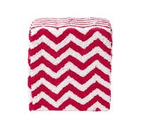 Cube Pouffe Tufted Cotton 36 x 36 x 38 cm Homescapes Red One Size
