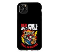 Red White Feral In Disguise Trash Panda BBQ Case for iPhone 11 Pro Max