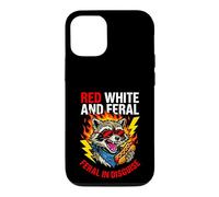 Red White Feral In Disguise Trash Panda BBQ Case for iPhone 12/12 Pro