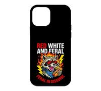 Red White Feral In Disguise Trash Panda BBQ Case for iPhone 12 mini