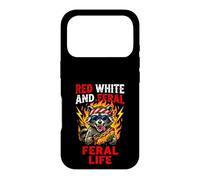 Red White Feral In Disguise Trash Panda BBQ Case for iPhone 17 Pro