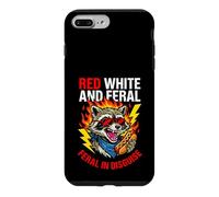 Red White Feral In Disguise Trash Panda BBQ Case for iPhone 7 Plus/8 Plus