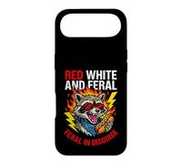Red White Feral In Disguise Trash Panda BBQ Case for iPhone Air