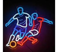 Red & White Football Players Neon Light Sign for Wall Decor - Dimmable LED Sign for Bedroom, Bar, Man Cave & Game Room Decor - Gifts for Football Lover, Boys,Teens, Husband - 16.5×13 Inch